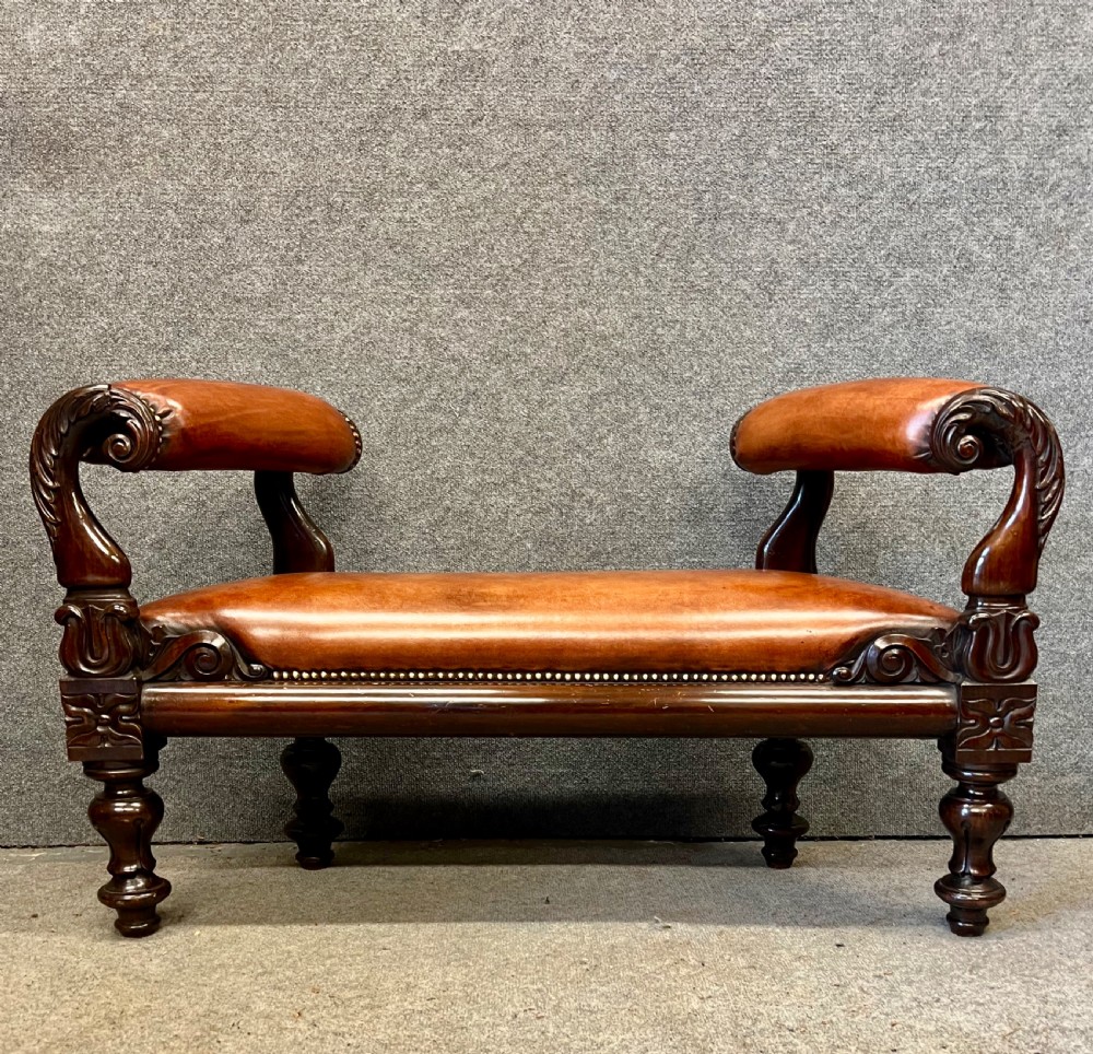 Unusual Victorian Rosewood Bay Window Seat