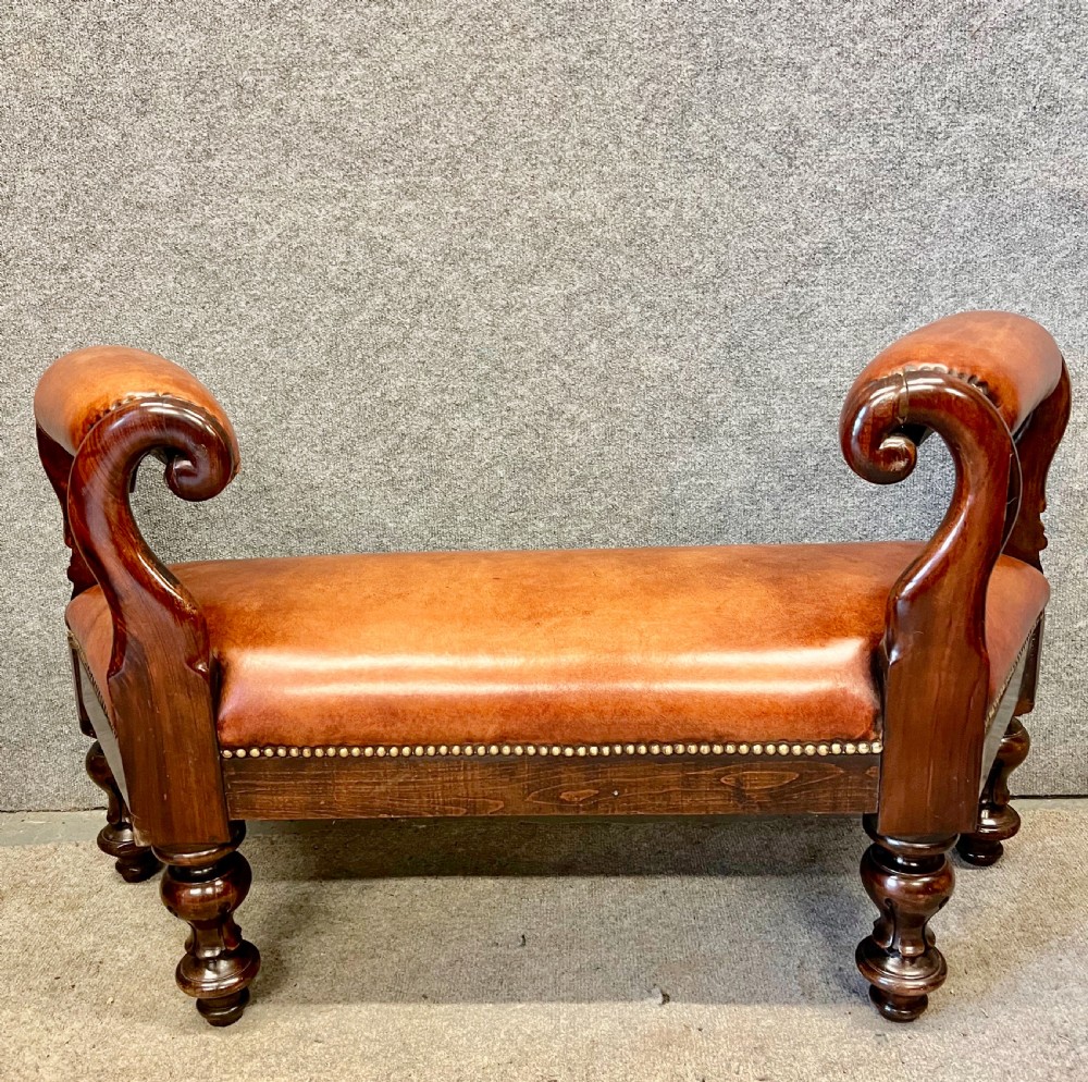 Unusual Victorian Rosewood Bay Window Seat View VI
