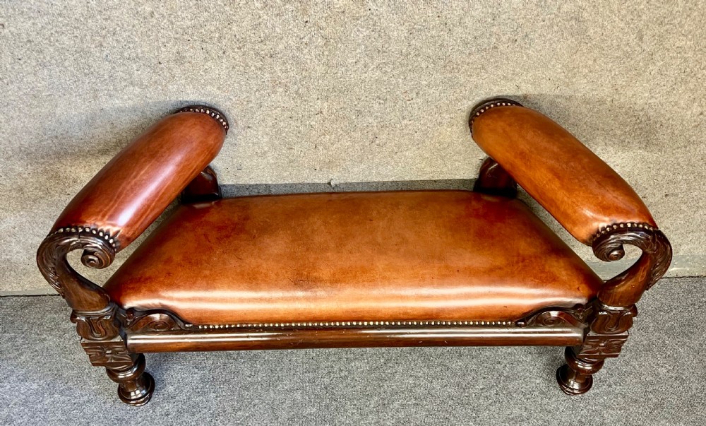 Unusual Victorian Rosewood Bay Window Seat View VIII