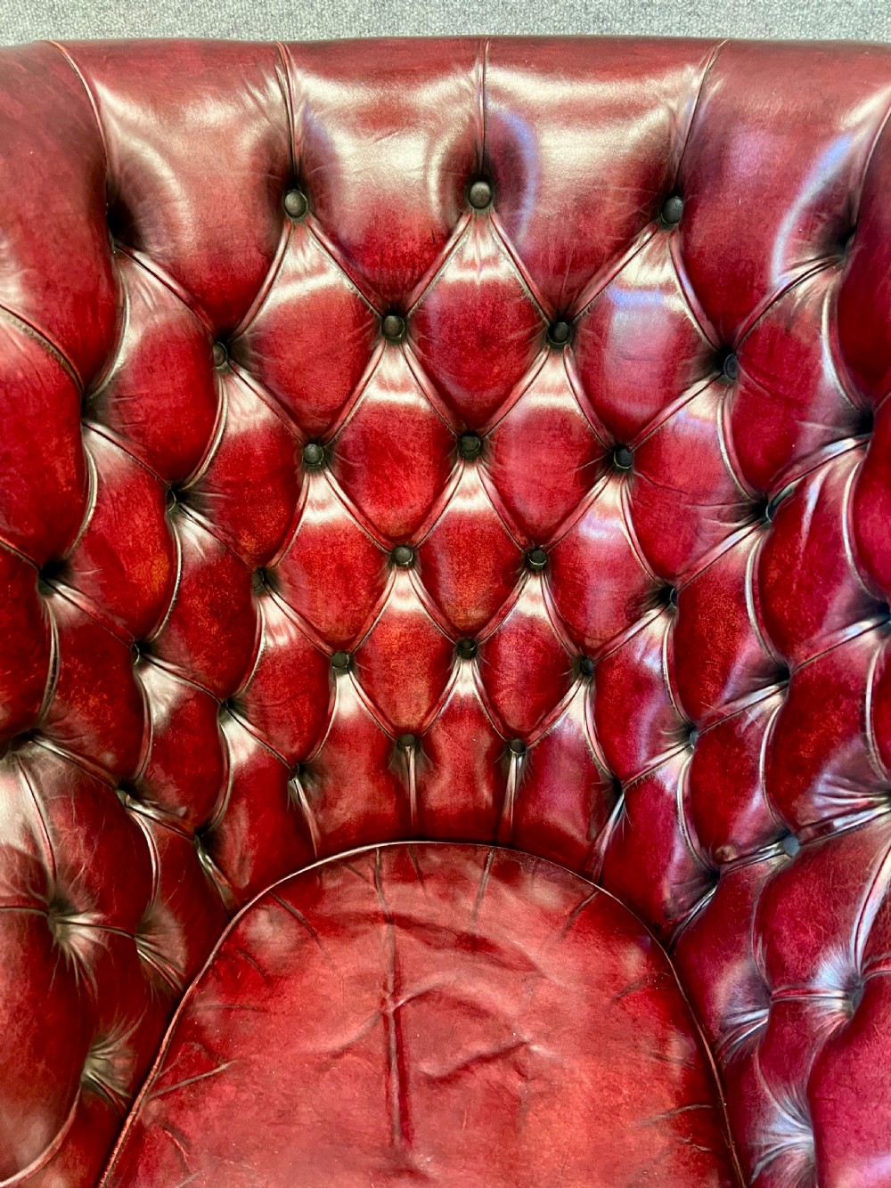 Superb George III Style Leather Porters Armchair View IV
