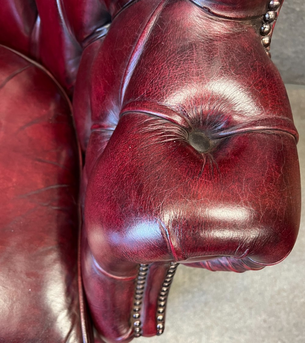 Superb George III Style Leather Porters Armchair View XI