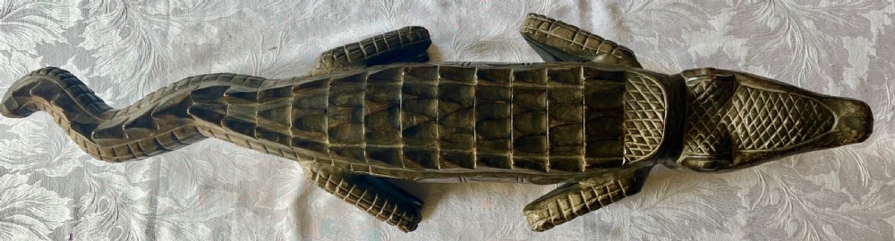 Large Carved African Crocodile View III