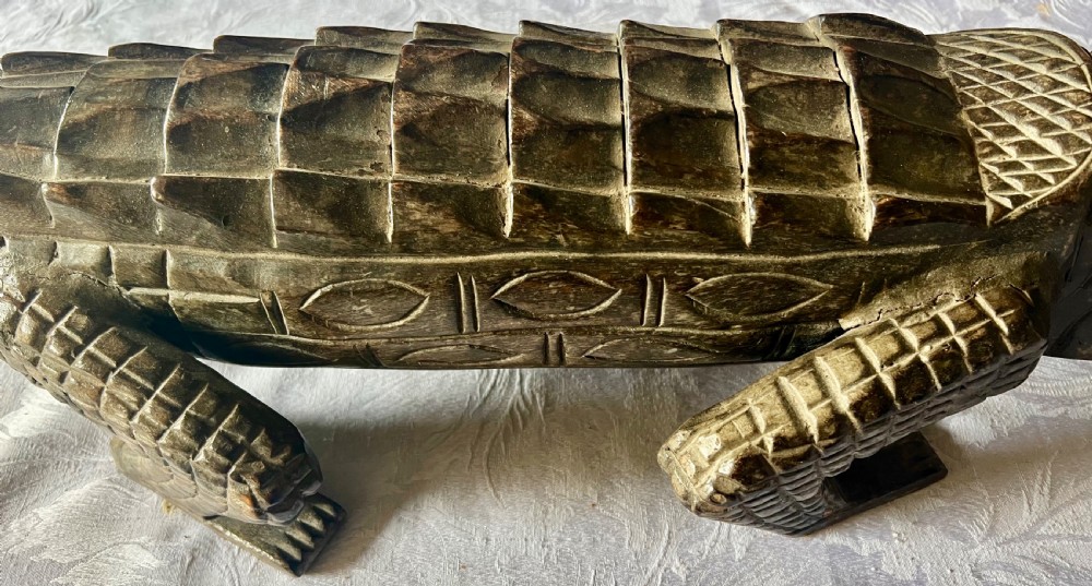 Large Carved African Crocodile View IV