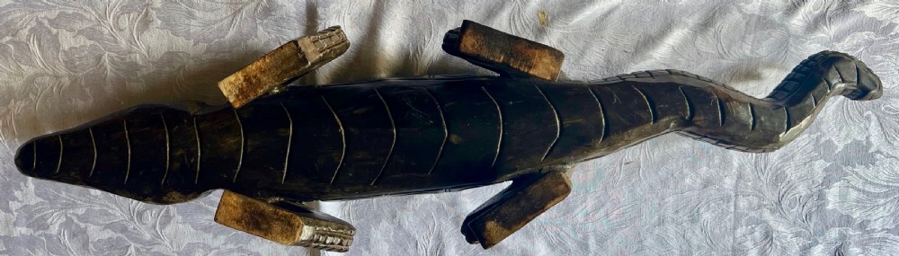 Large Carved African Crocodile View VI