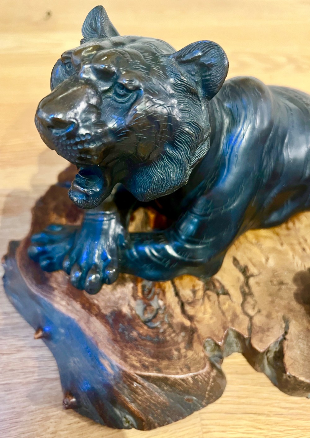 Japanese Meiji Period Bronze Tiger View II