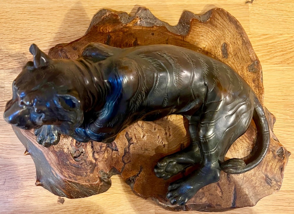 Japanese Meiji Period Bronze Tiger View III