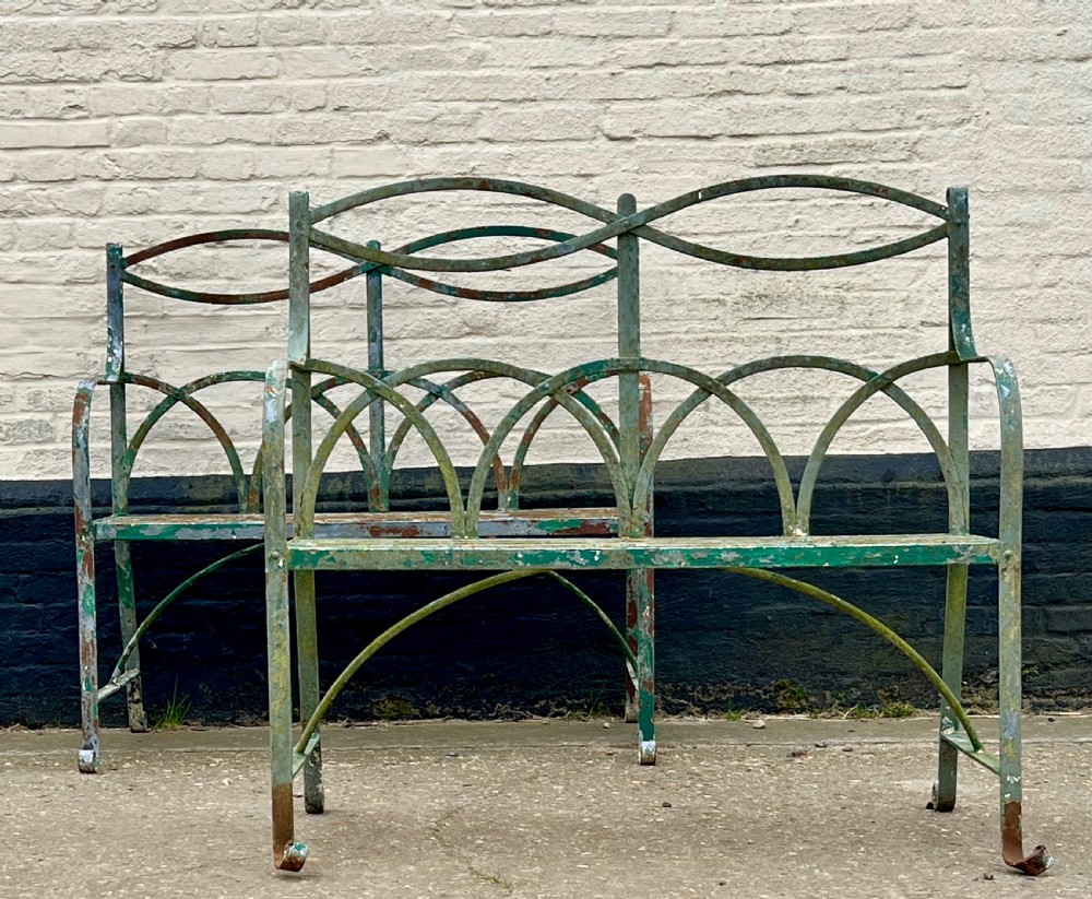 Pair of Regency Style Garden Benches View VIII