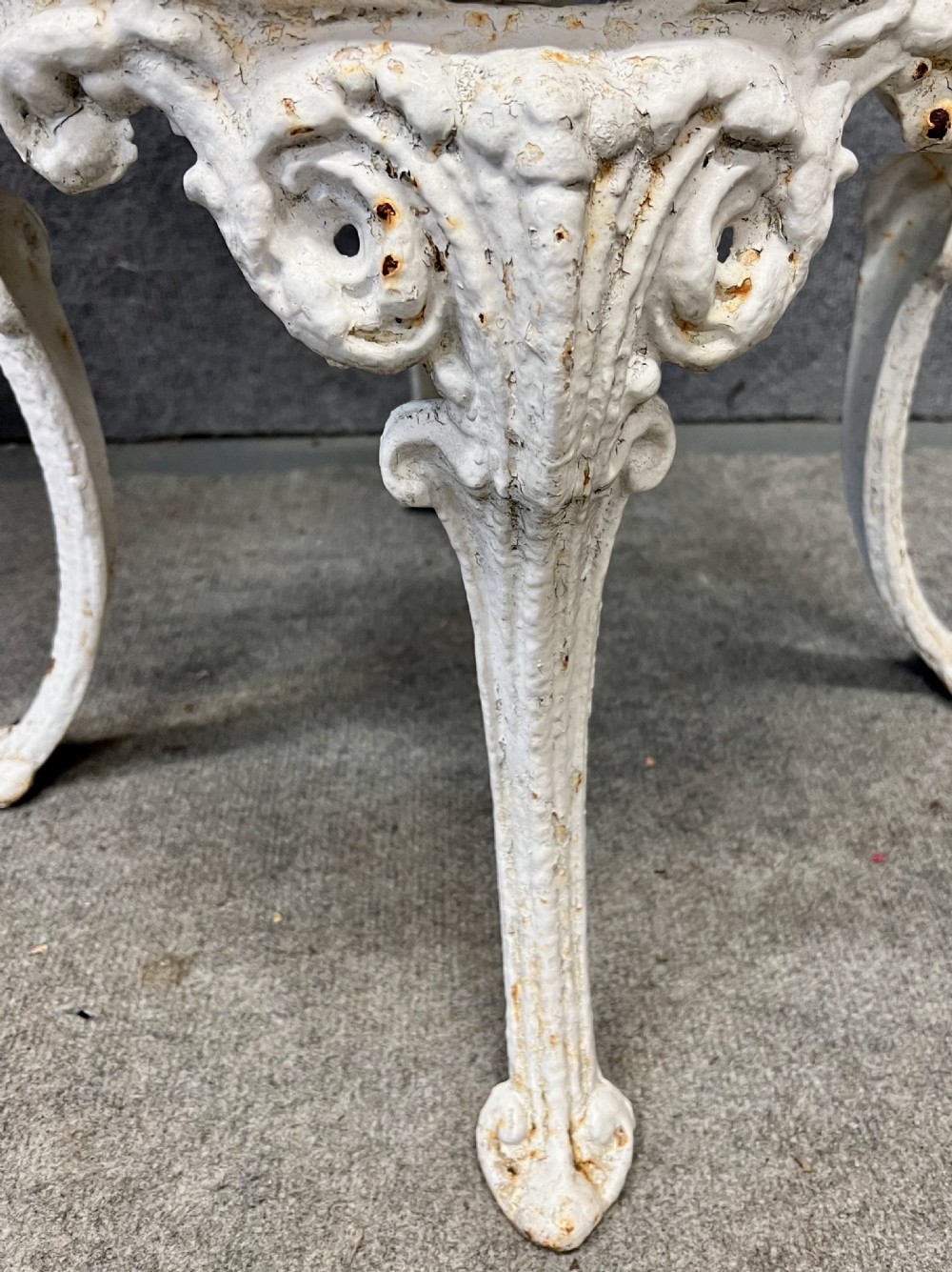 Pair Heavy Cast Iron Coalbrookdale Style Garden Chairs View IX