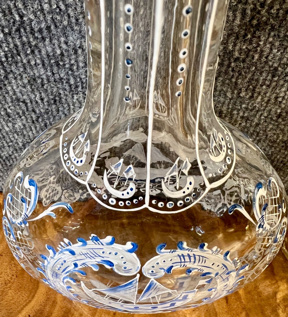 Pair Nelson Commemorative Stevens & Williams Decanters View VI