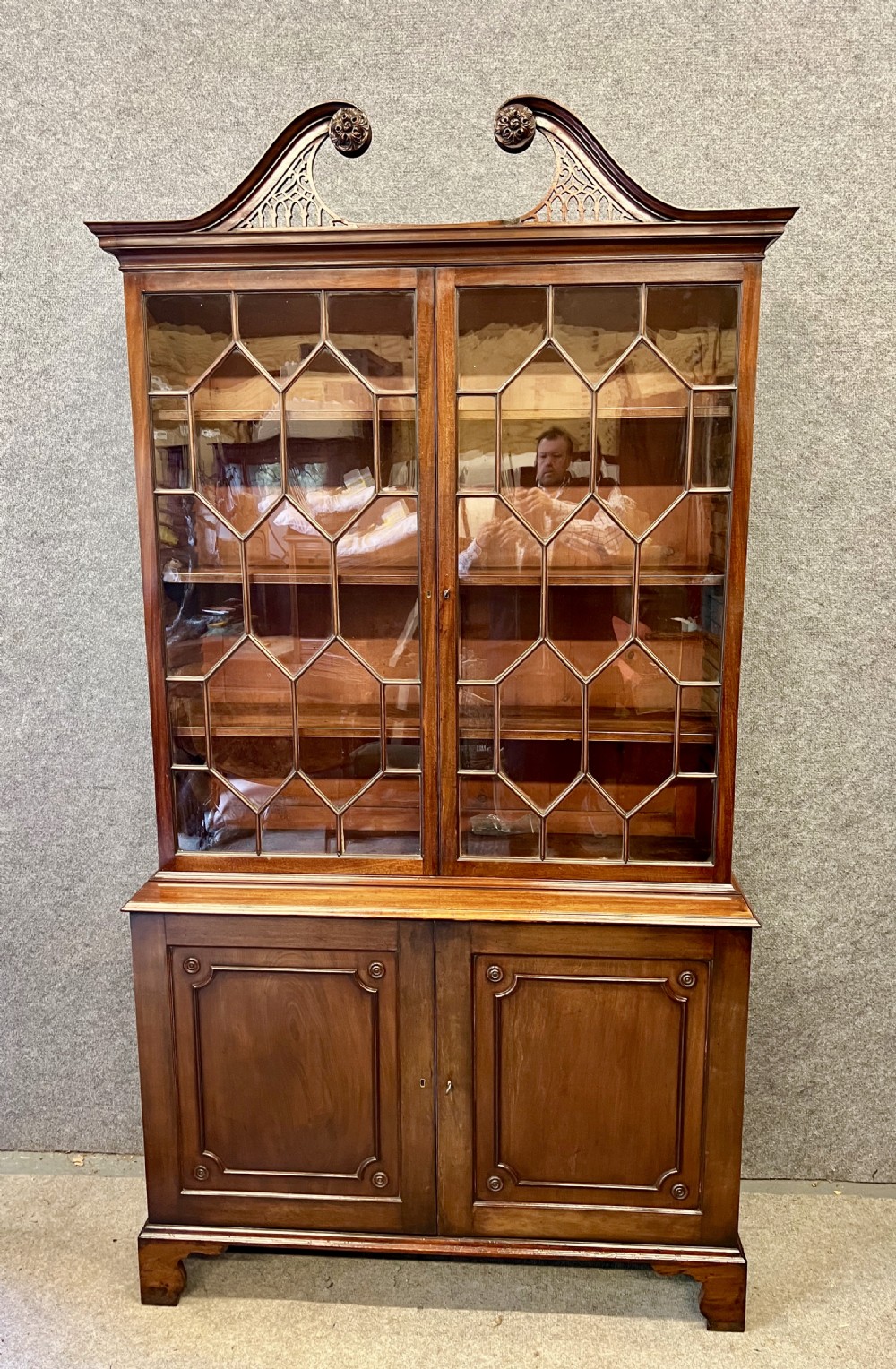 Antique 19th.C. George III Style Mahogany Bookcase