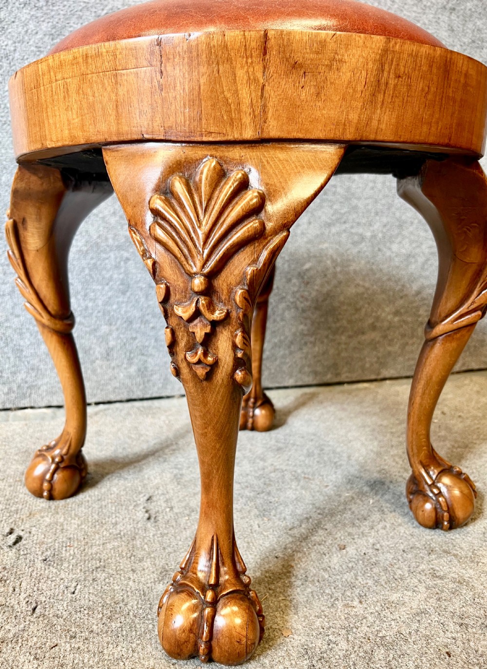 George II Style Walnut Stool View III