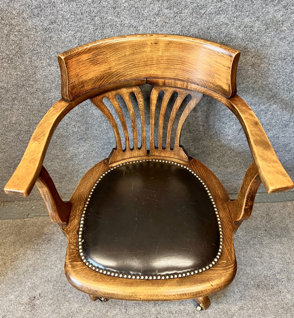 Edwardian Revolving & Reclining Desk Chair View IV