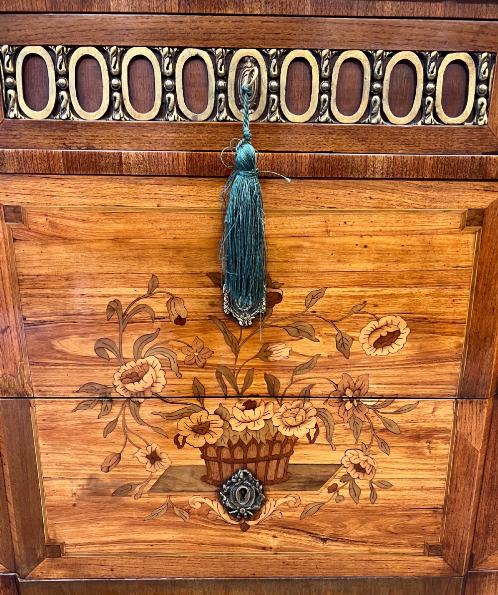 French Marquetry Inlaid Commode Chest View III