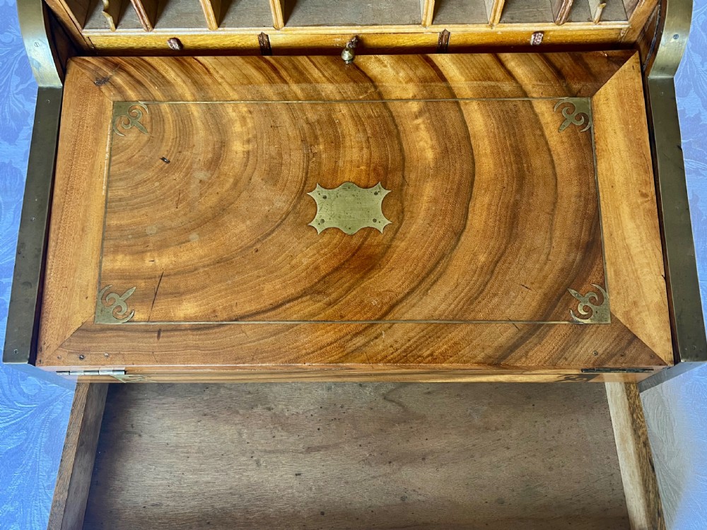 Antique Good Quality Anglo Indian Campaign Writing Box View V