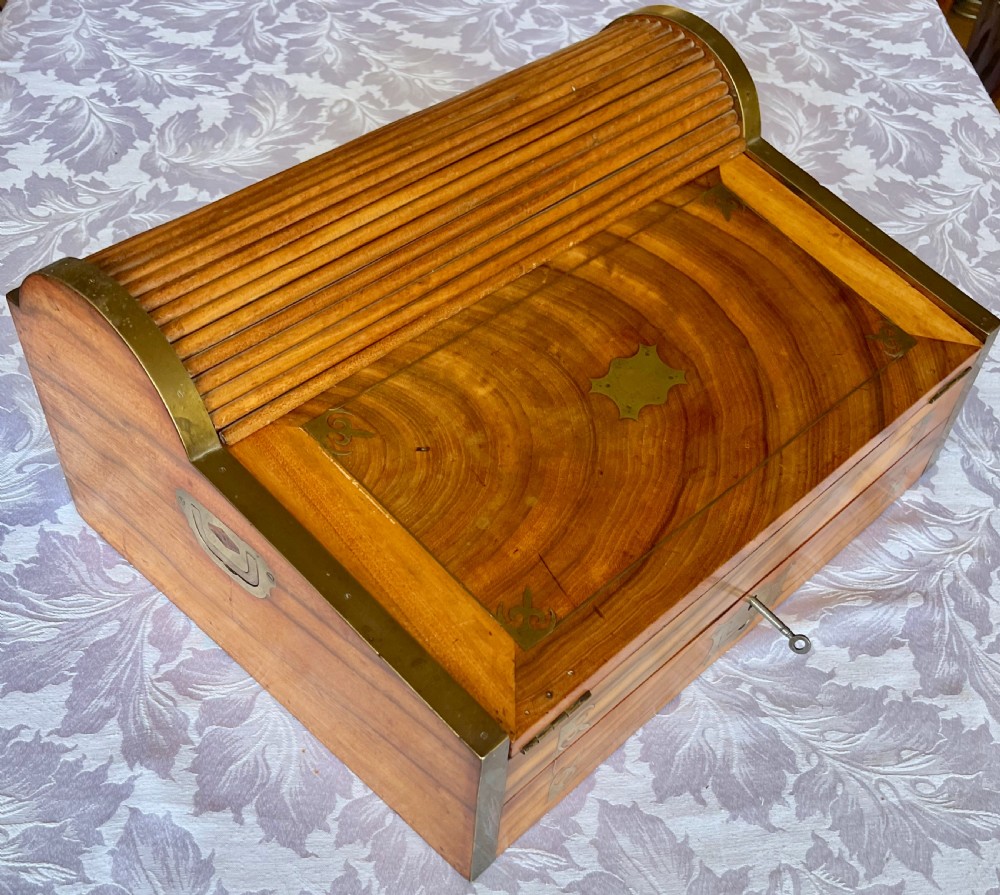 Antique Good Quality Anglo Indian Campaign Writing Box View VII
