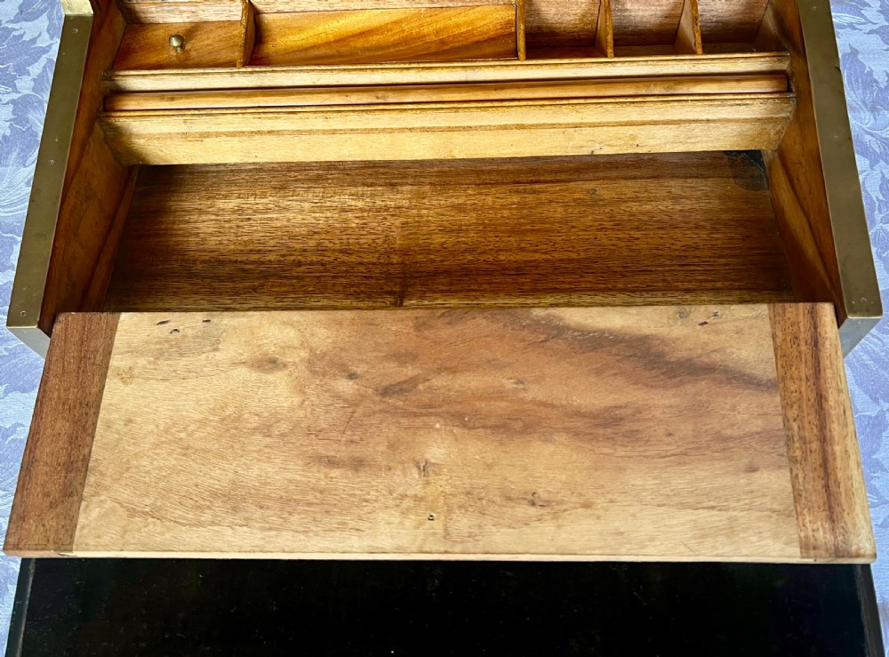Antique Good Quality Anglo Indian Campaign Writing Box View XI