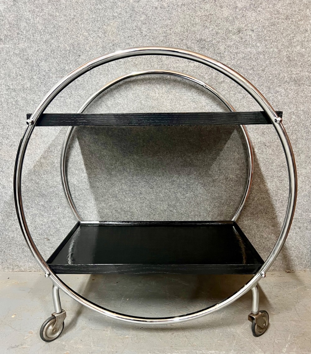Art Deco Chrome Hostess or Drinks Trolley