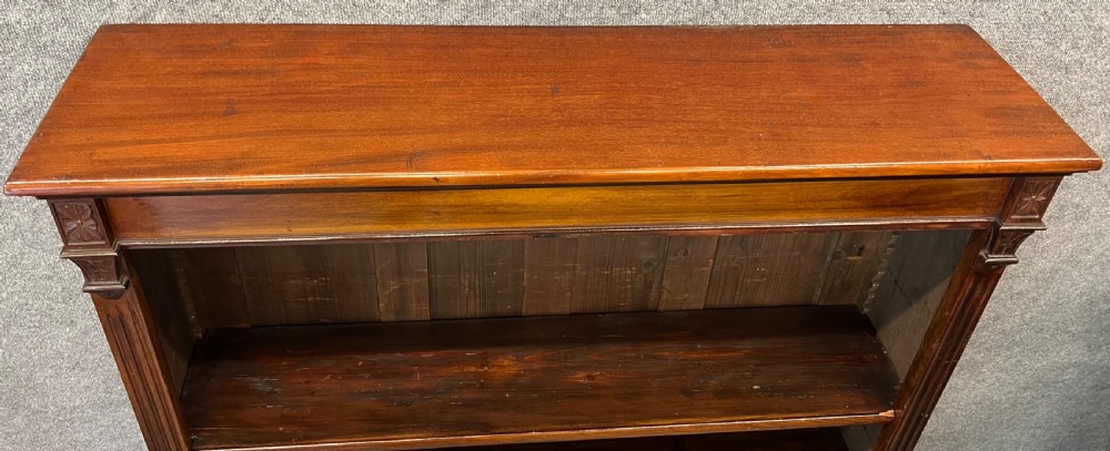 Edwardian Tall Mahogany Adjustable Shelved Open Bookcase View II
