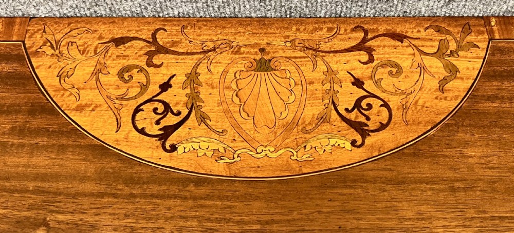 Edwardian Inlaid Demi Lune Console Side Table View II