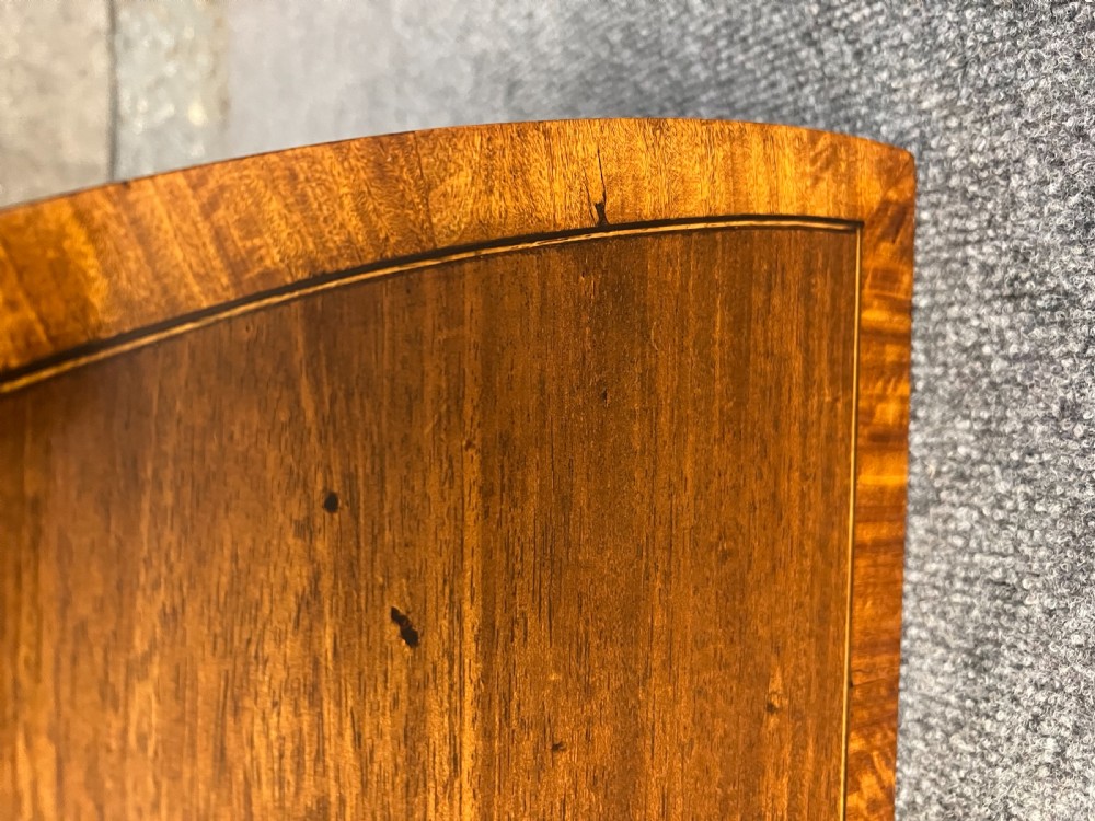Edwardian Inlaid Demi Lune Console Side Table View V