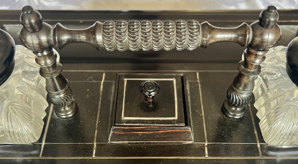 Unusual Macassar Ebony Desk Stand View III