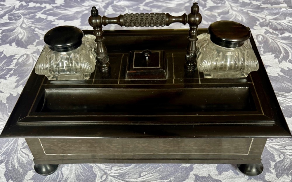 Unusual Macassar Ebony Desk Stand View IV
