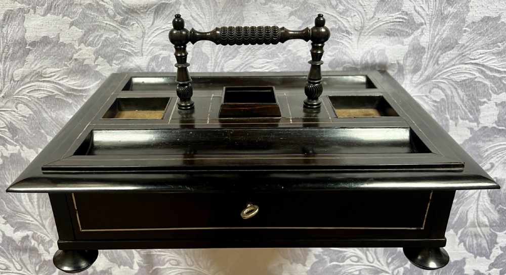 Unusual Macassar Ebony Desk Stand View V