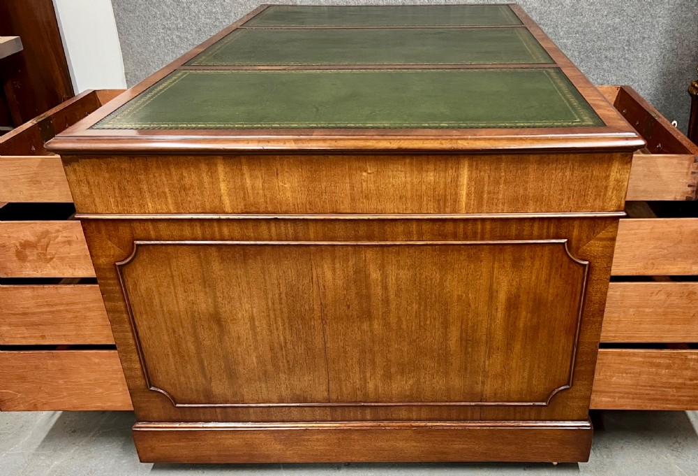 Very Large 18 Drawer Edwardian Partners Desk View III
