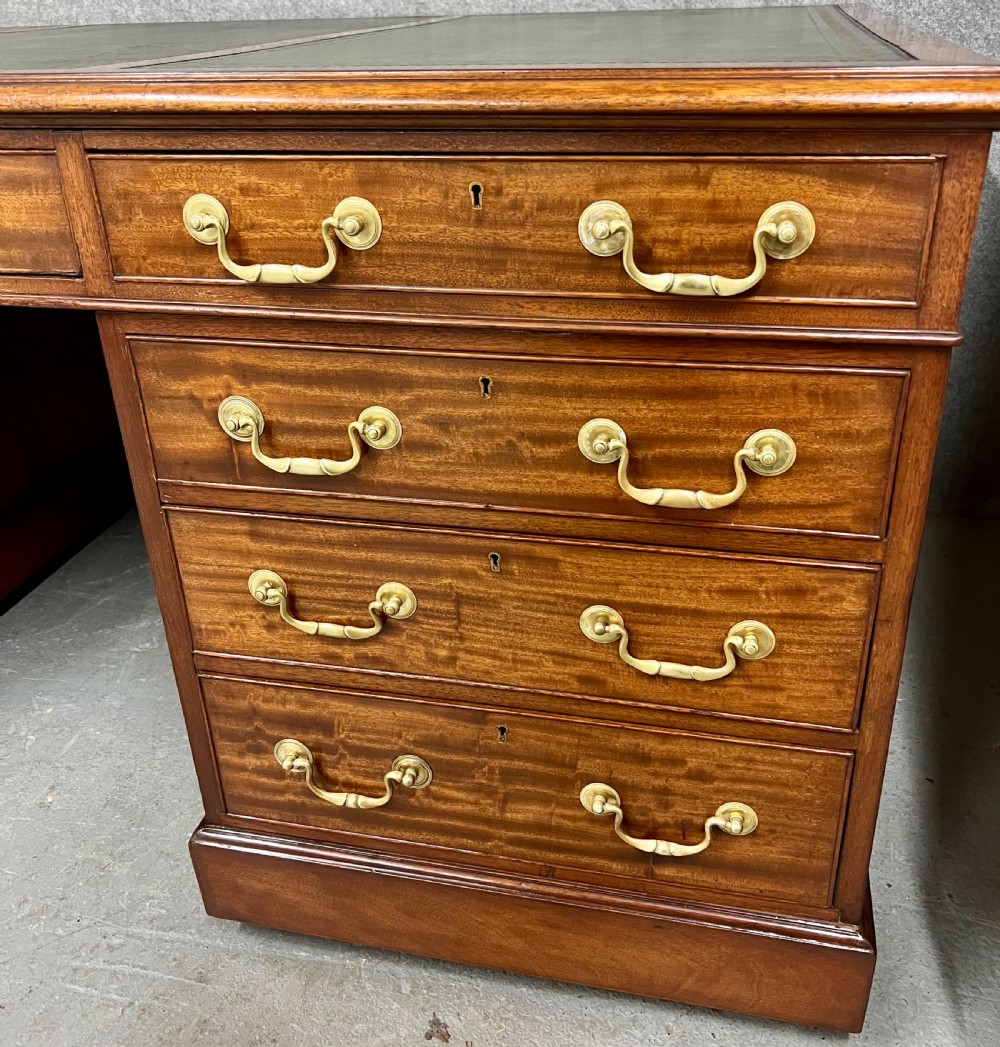 Very Large 18 Drawer Edwardian Partners Desk View V