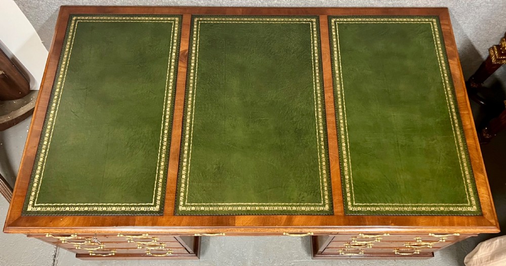 Very Large 18 Drawer Edwardian Partners Desk View VII