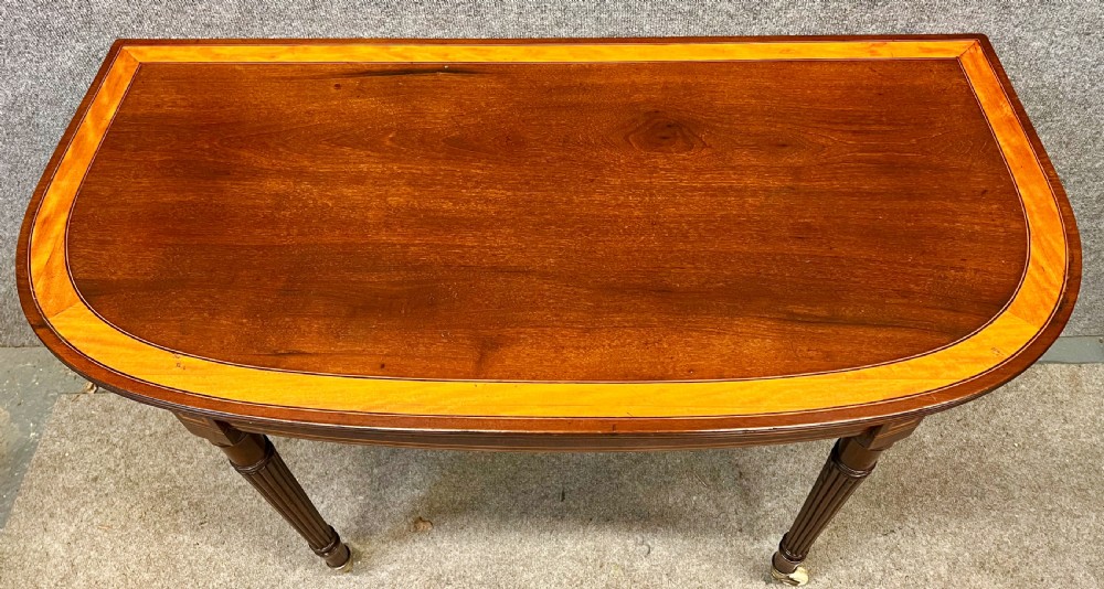 Antique Mahogany & Inlaid Side or Console Table View II
