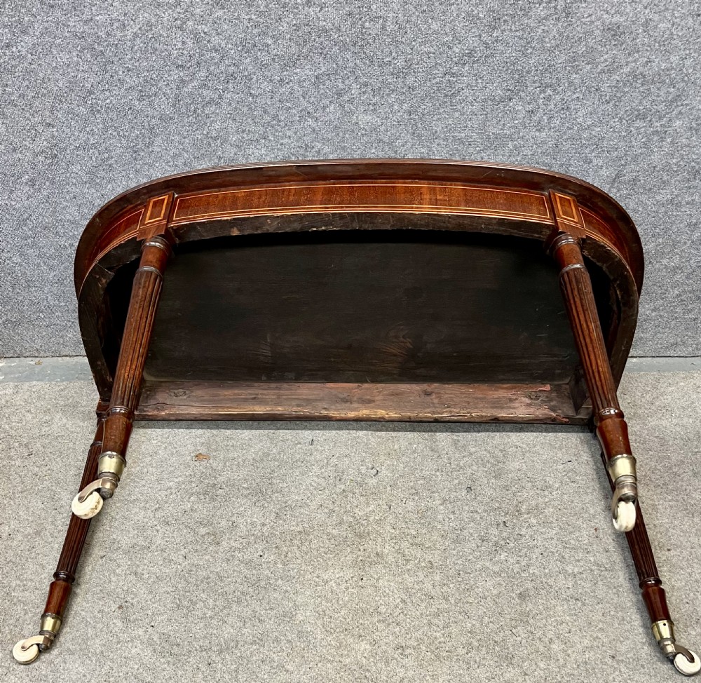 Antique Mahogany & Inlaid Side or Console Table View XII
