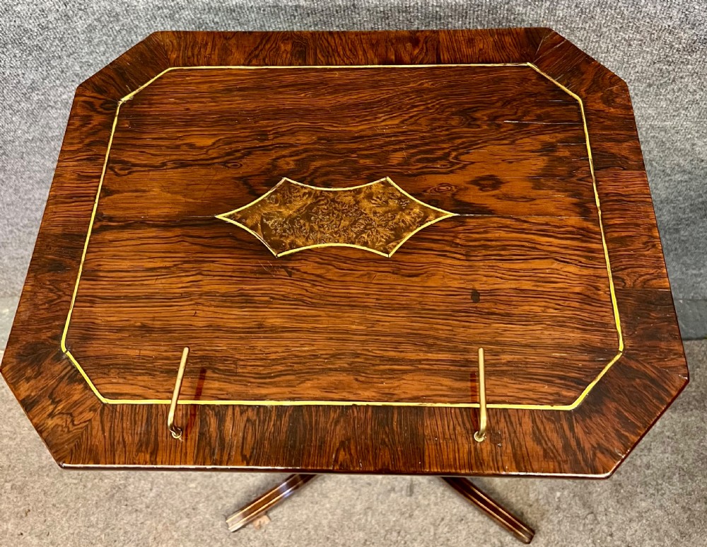 Regency Rosewood & Brass Inlaid Reading or Music Stand View III