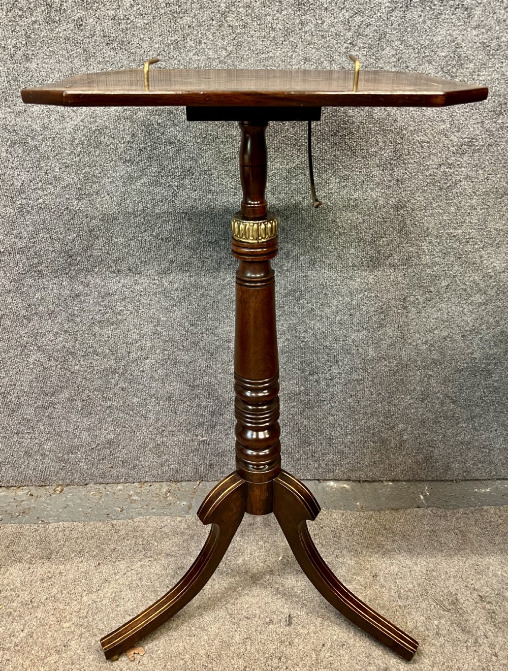 Regency Rosewood & Brass Inlaid Reading or Music Stand View VII