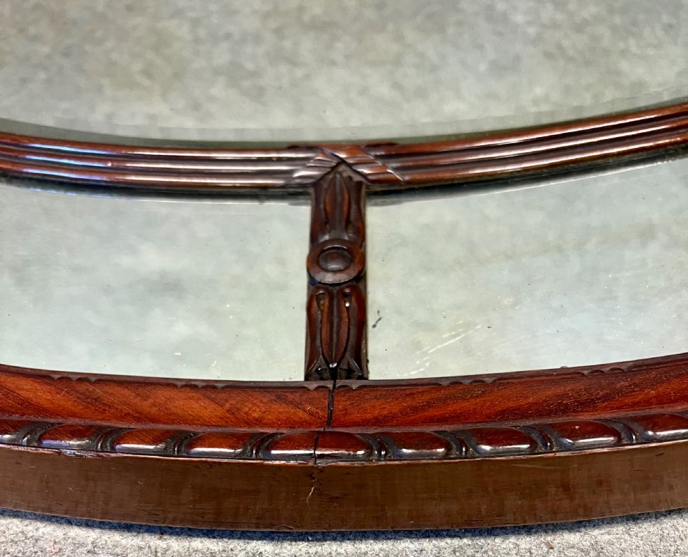 Victorian Oval Mahogany Marginal Wall Mirror View VIII