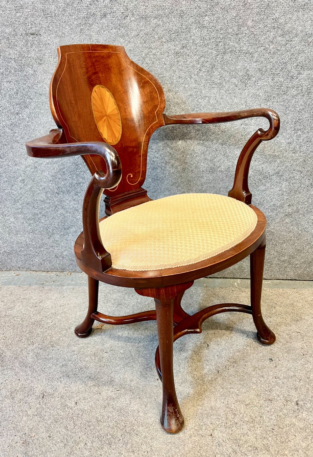 Edwardian Sheraton Revival Inlaid Chair View IV