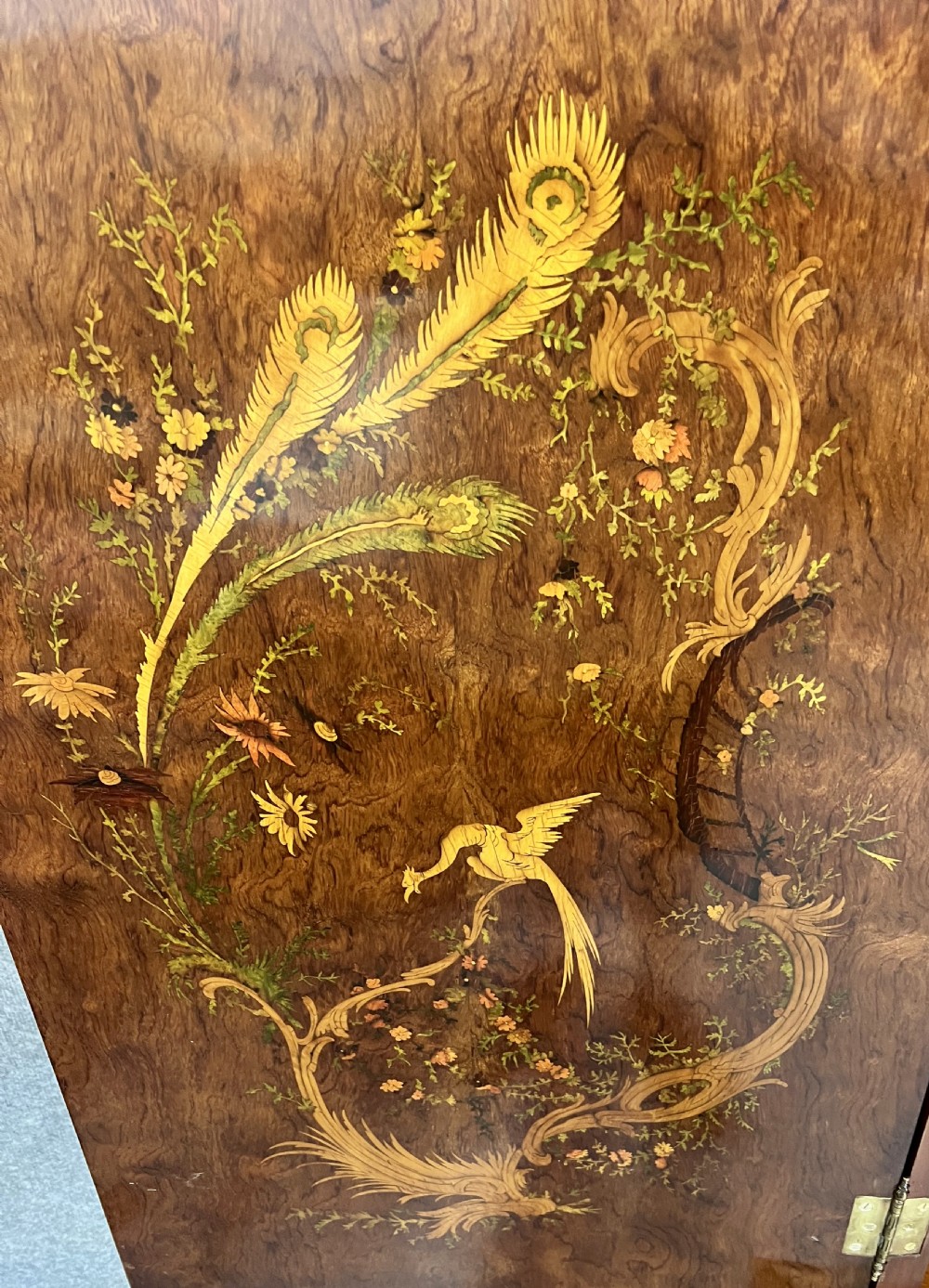 Spectacular Chinoiserie Palace Facade Marquetry Cabinet View X