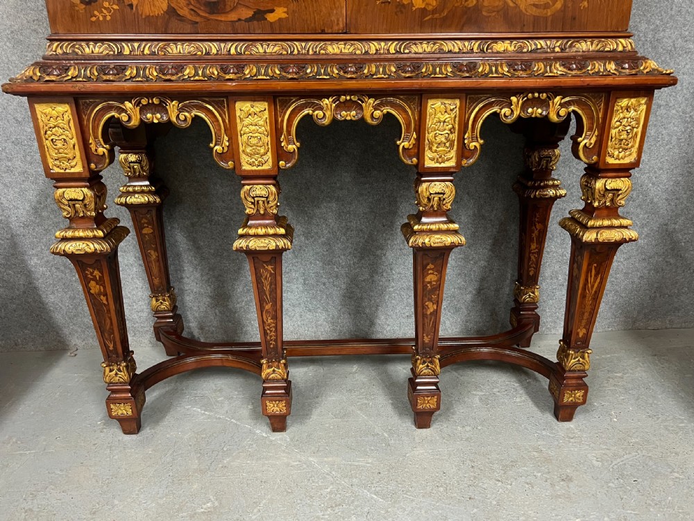 Spectacular Chinoiserie Palace Facade Marquetry Cabinet View XIV