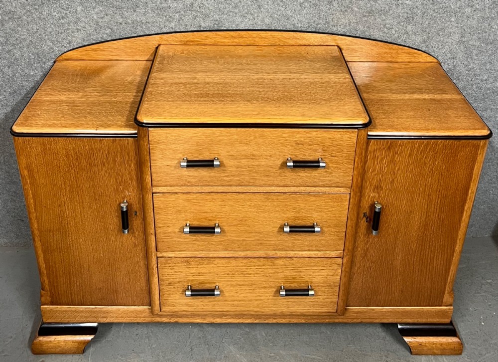 Art Deco Golden Oak Sideboard View III