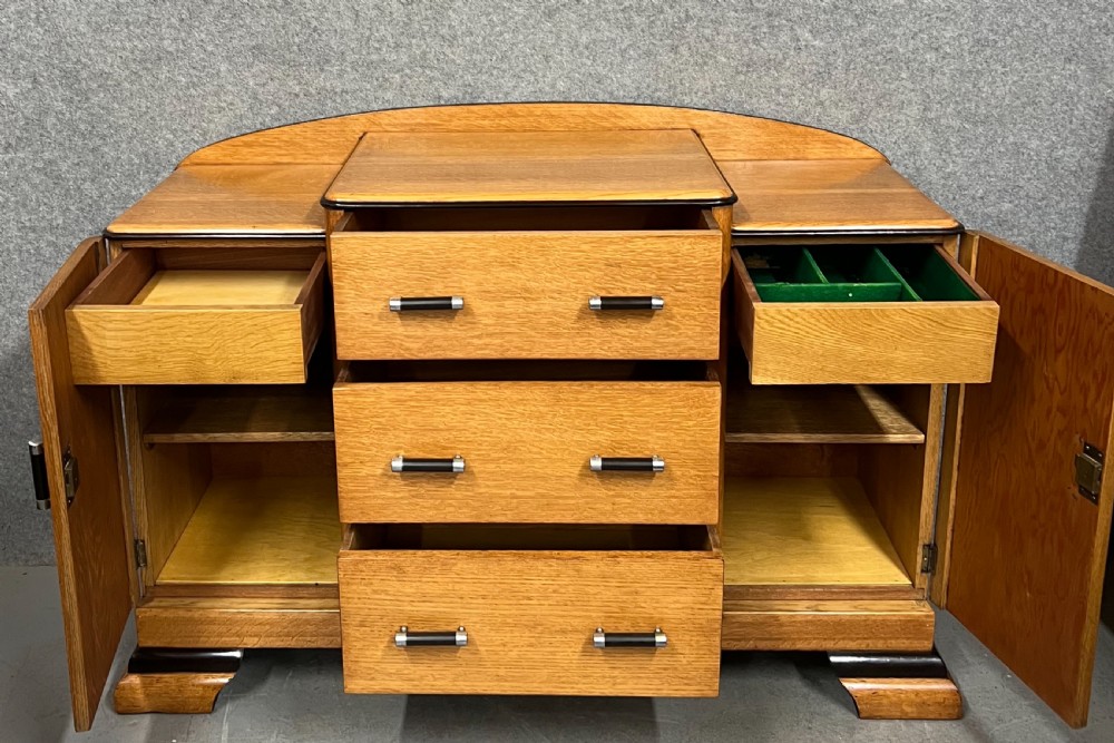 Art Deco Golden Oak Sideboard View II