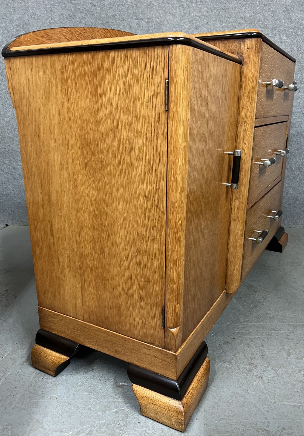 Art Deco Golden Oak Sideboard View IV