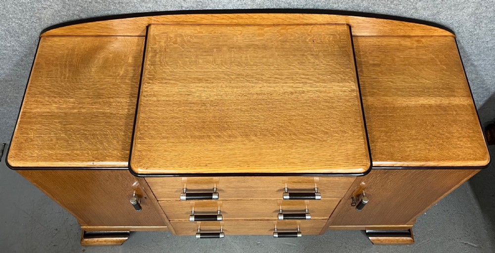 Art Deco Golden Oak Sideboard View V