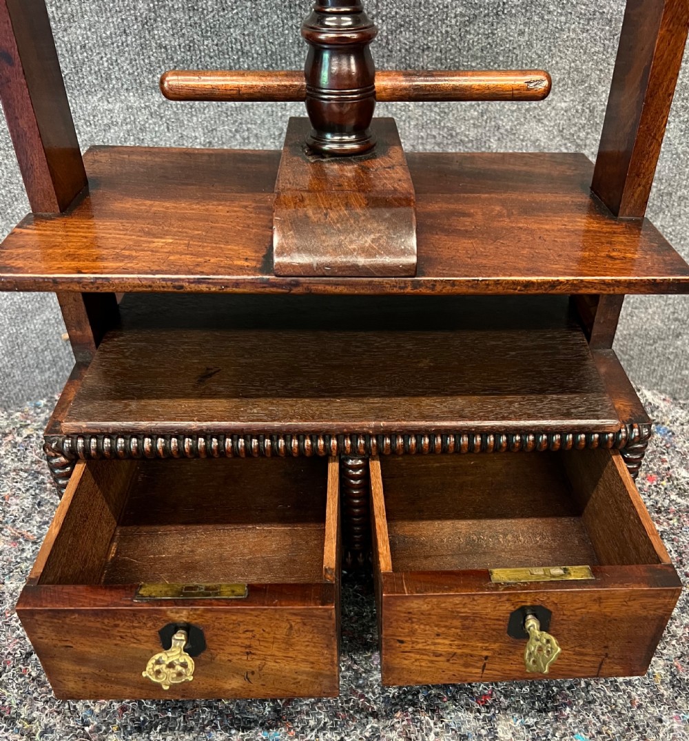 Wonderful Small Georgian Mahogany Book Press View IV