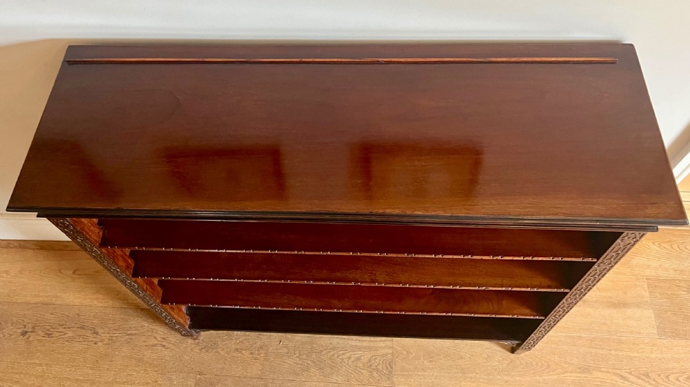Edwardian Chippendale Style Open Bookcase View IV