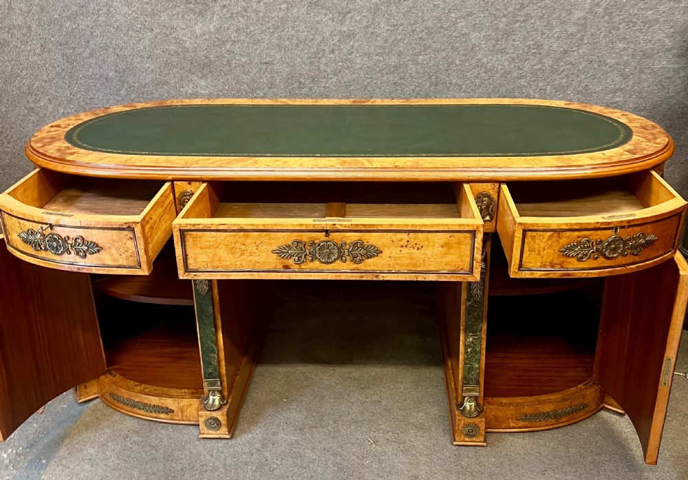 Large Freestanding French Style Oval Desk View II