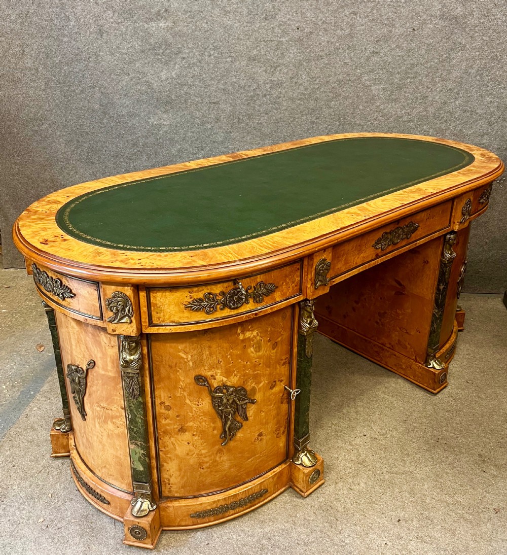 Large Freestanding French Style Oval Desk View III