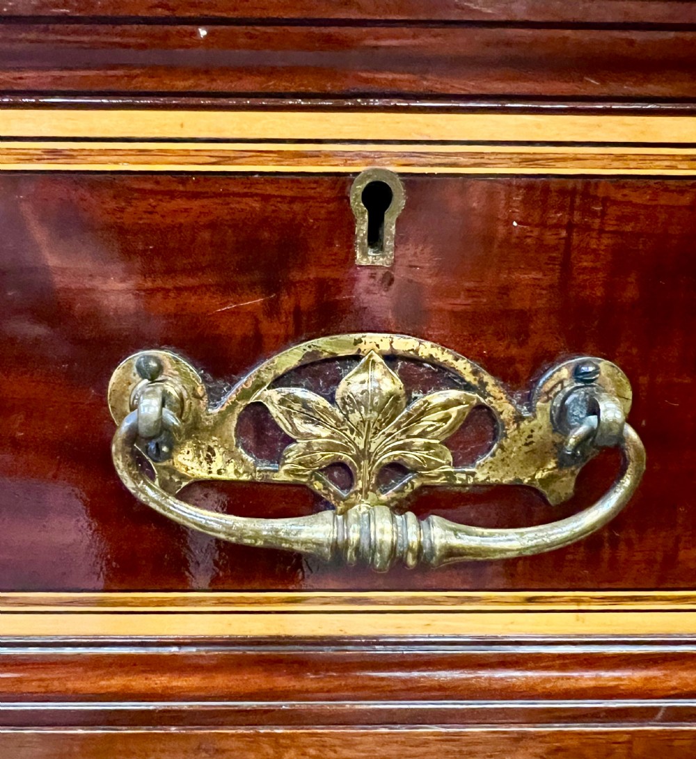 Superior Quality Mahogany & Inlaid Linen Press Wardrobe by James Shoolbred View VII