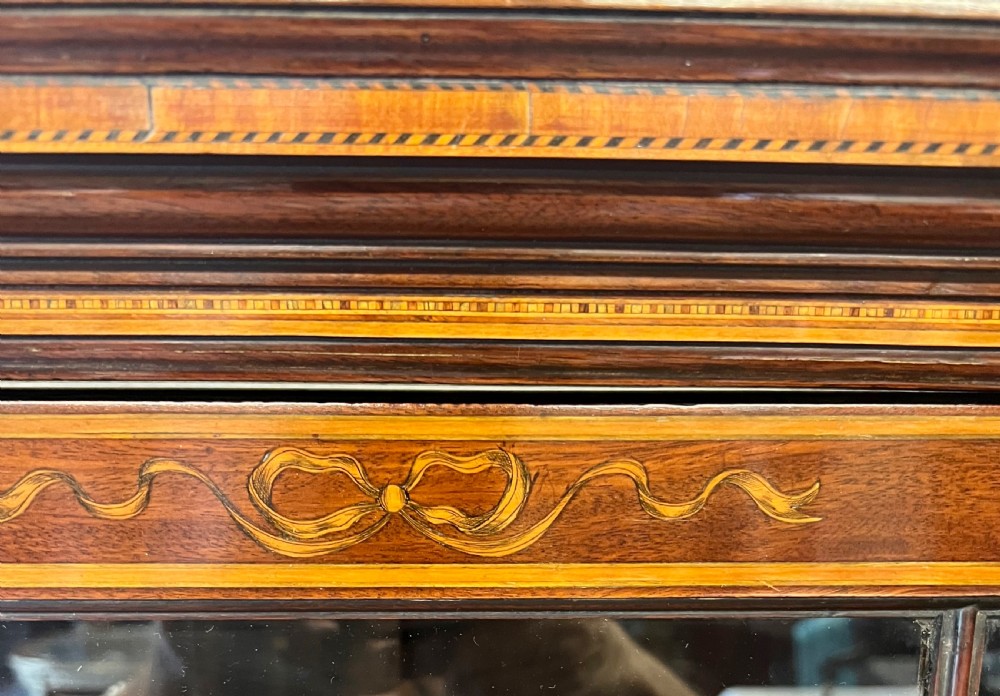 George III Inlaid Mahogany Bookcase View IV