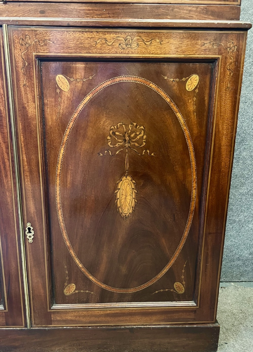 George III Inlaid Mahogany Bookcase View VI