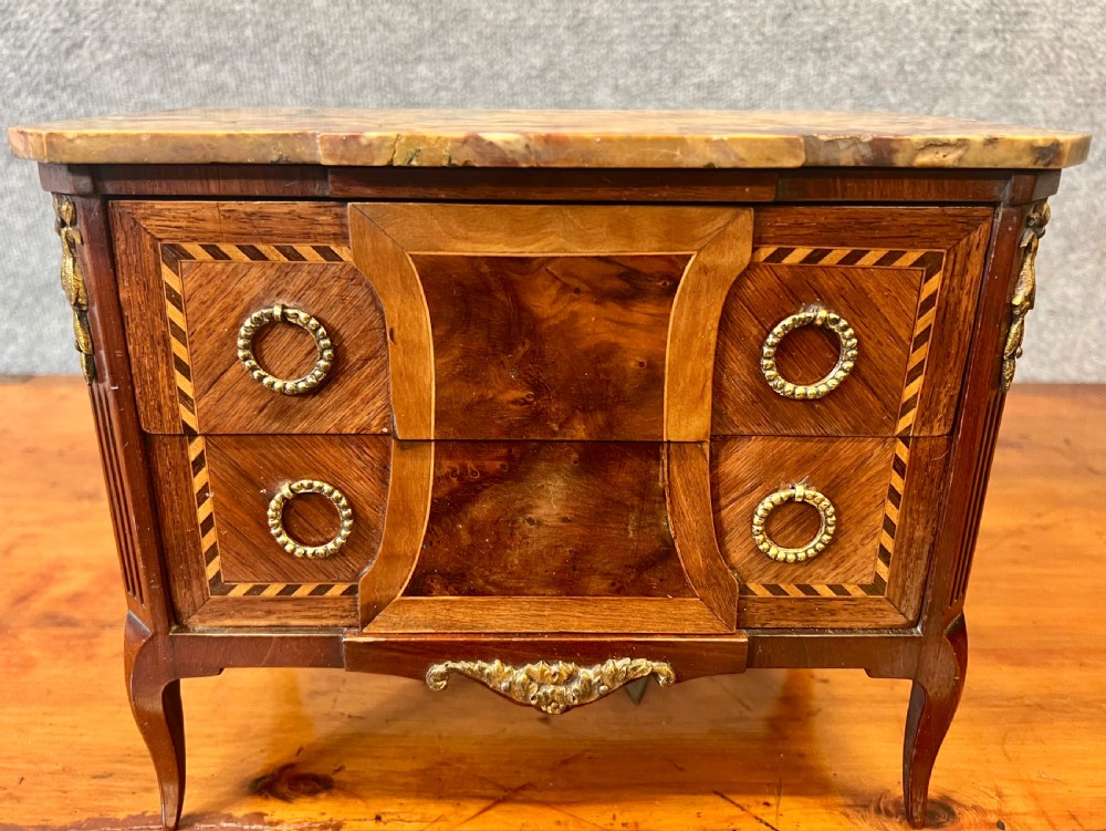 Antique French Miniature Commode Chest View II